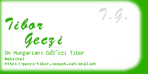 tibor geczi business card